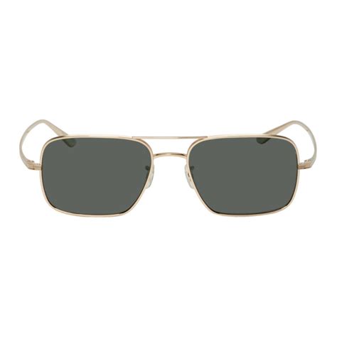 Oliver Peoples The Row Gold Victory La Sunglasses The Fashionisto