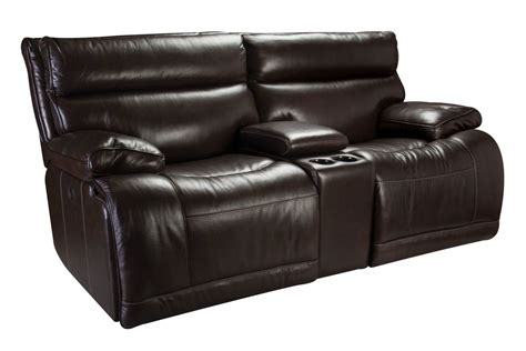 Bowman Leather Power Reclining Loveseat With Console At Gardner White