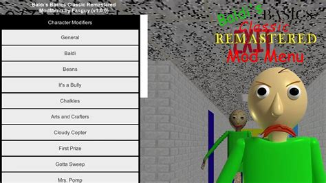 Seizure And Loud Warning Baldis Basics Classic Remastered Mod Menu