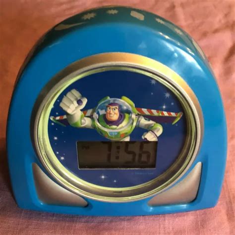 Disney Toy Story Buzz Lightyear Digital Clock Glow In The Dark Rare
