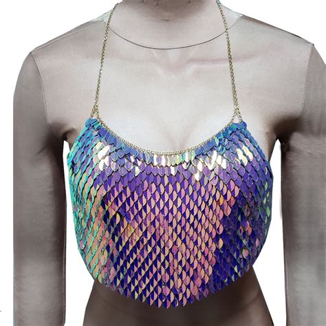 Us 7800 Burning Man Rave Festival Clothes Sexy Holographic