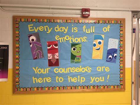 Inside Out Counselor Bulletin Board Counselor Bulletin Boards School