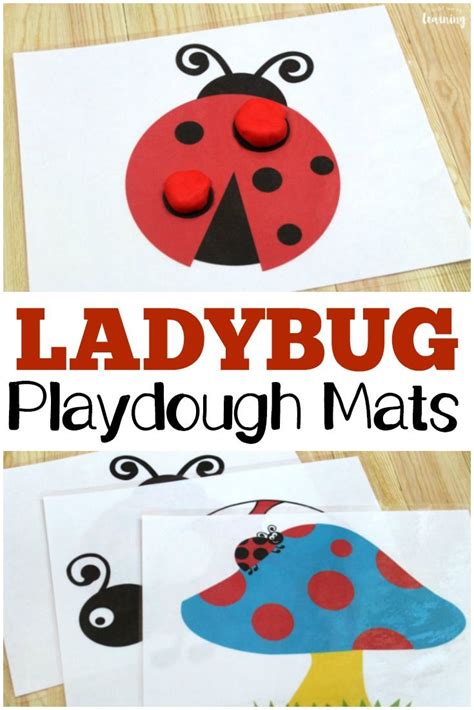 Free Ladybug Playdough Mats - Look! We're Learning! | Ladybugs