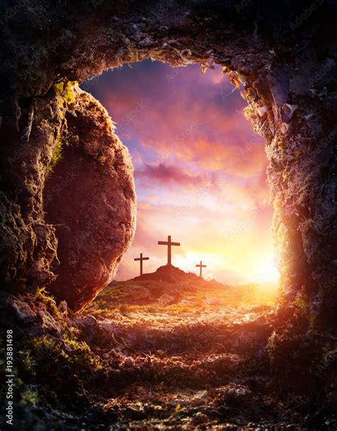 Fényképezés Empty Tomb Crucifixion And Resurrection Of Jesus Christ