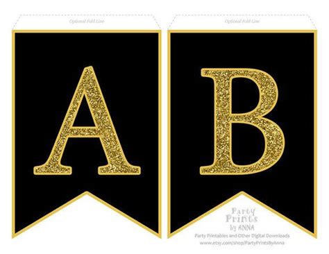 Gold Free Printable Banner Letters Paper Trail Design Gold Free