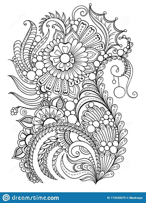 100% free fairy tale coloring pages. Coloring Page For Adults Magic Flowers, Handmade Doodle ...