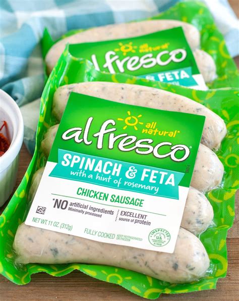 Package Of Al Fresco Spinach And Feta Chicken Sausage Chicken Sausage Recipes Healthy Recipe
