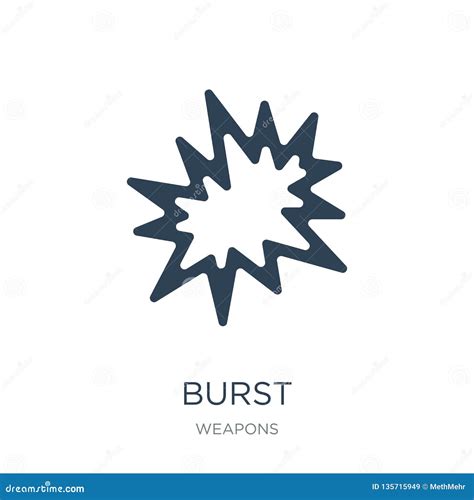 Burst Icon In Trendy Design Style Burst Icon Isolated On White