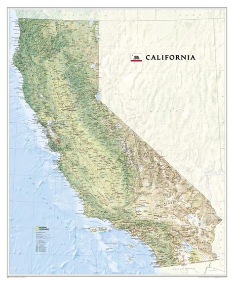 National Geographic California Map Laminated Poster Laminated Poster