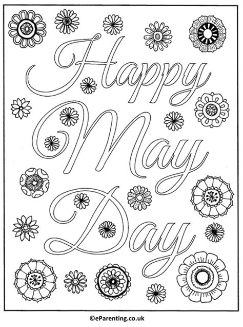 May Coloring Pages Scenery Mountains