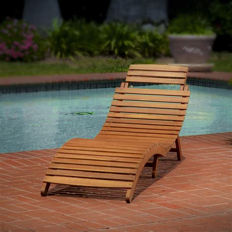 Orders dispatched within 48 working hours. Lahaina Wood Outdoor Chaise Lounge - Outdoor Chaise ...