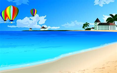 Illustration Vacation Beach Wallpaper Best Free Download Pics