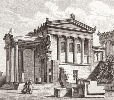 A Late 19th Century Reconstruction Of The Erechtheion Or Erechtheum An