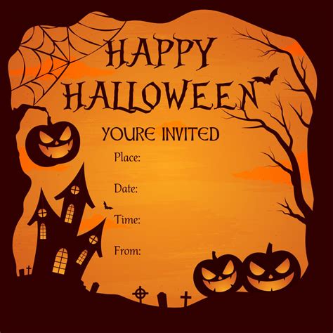 Halloween Birthday Invitations Black And White 15 Free Pdf Printables