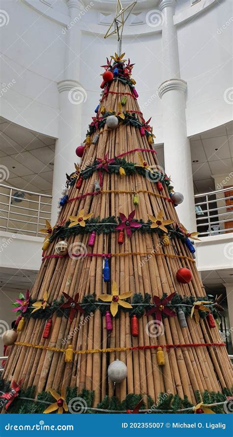 Christmas Tree Made Of Bamboo Trees Stock Image Image Of Organic