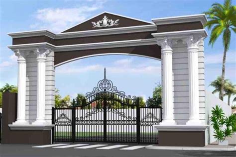 Gerbang 1 Compound Wall Gate Design Gate Wall Design Front Wall