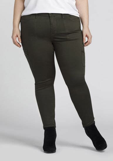 Womens Plus Size Skinny Cargo Pants Warehouse One