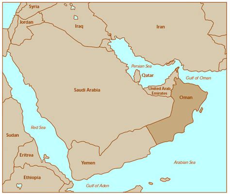 Map Of Gulf Of Oman Cities And Towns Map