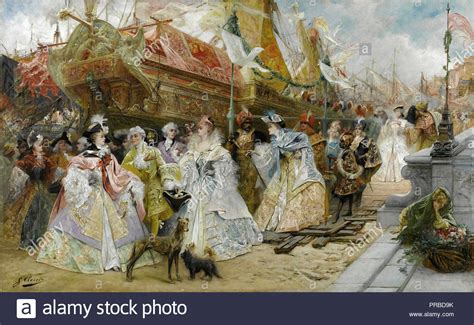 Clairin Georges Jules Victor The Royal Entourage Stock Photo Alamy
