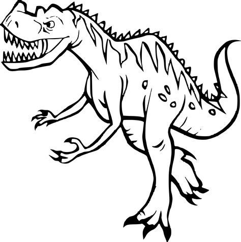 Coloriage Dinosaure Tyrex dessin gratuit à imprimer  Coloriages.info