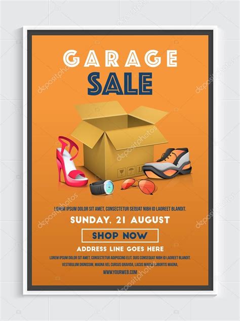 Garage Sale Poster Banner Or Flyer Design Stock Vector Image By Alliesinteract