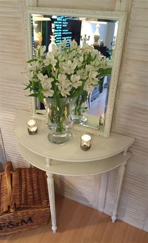 Maybe you would like to learn more about one of these? Beautiful half moon table and mirror painted Annie Sloan ...