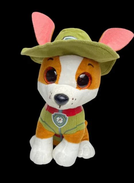 Paw Patrol Tracker Plush Toy Stuffed Animal Jungle Rescue 2015 Spin