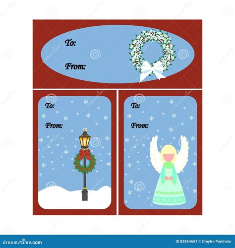 Christmas Gift Tags Stock Vector Illustration Of Celebration