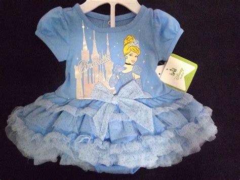 Disney Baby Girls Cinderella 2 Piece Sparkly Tutu Outfit Blue Size