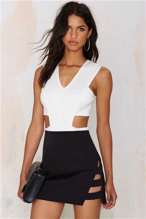 nasty gal now or never cutout bodysuit in white lyst