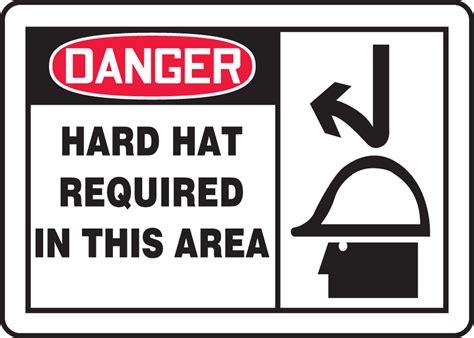 Hard Hat Required In This Area Osha Danger Safety Sign Mppe074
