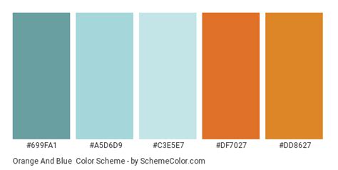 Orange web design color palettes. Orange And Blue Color Scheme » Blue » SchemeColor.com