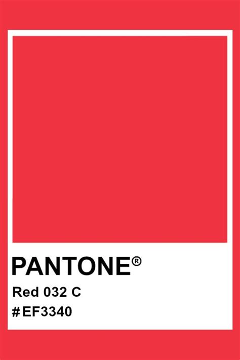 Pantone Red 032 C Pantone Color Pms Hex Pantone Color Chart