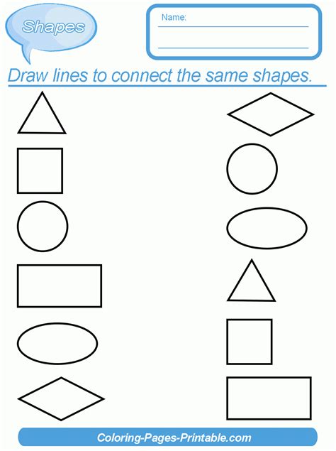 Identifying Shapes Worksheets For Grade 1