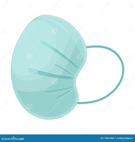 Medical Mask Vector Iconcartoon Vector Icon Isolated On White