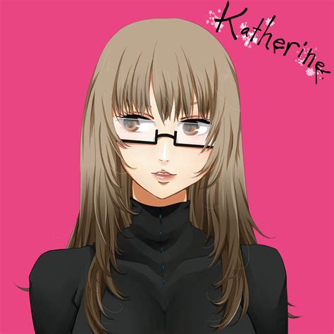 katherine mcbride atlus catherine game 1girl brown eyes brown hair female focus glasses