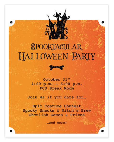 Halloween Office Party Invitation