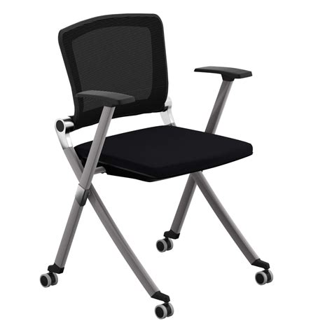 Foldable swivel home mesh back task chair. Ziggy Folding Office Chair