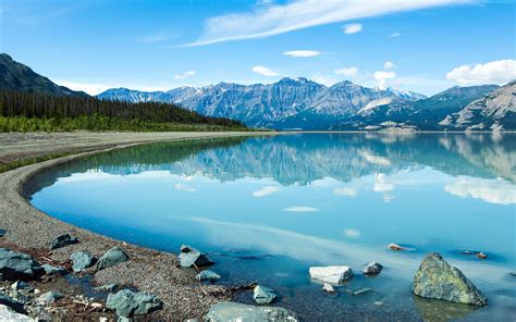 Montanha Lago Natureza 4k Hd Paisagem Visualização