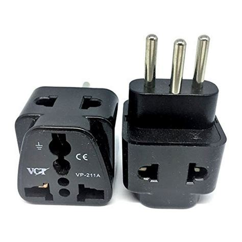 Vct Universal 2 Outlet Switzerland Plug Adapter Grounded Usa To