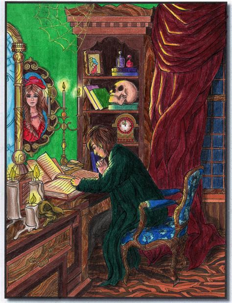 The raven, the bells, evening star, and a dream within a dream free to print and color. Edgar Allan Poe by Jade Summer | Colored by Iveta ...