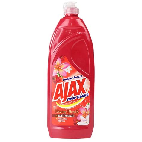 For decades, ajax cleaner, or cleanser, has been a leading household cleaner. Ajax Floor Cleaner Tropical Breeze 750mL