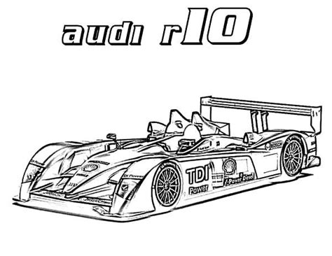 Little boys would love to color this race car in all different ways; Pin by Mariaha Patlan on Audi Cars Coloring Pages | Cars ...