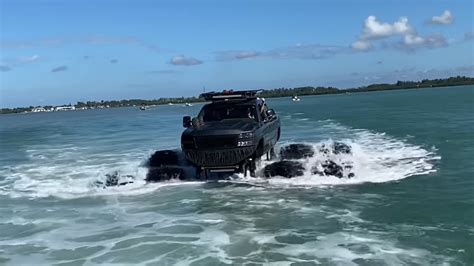 Monstermax Drives Truck In The Ocean