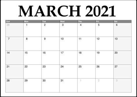 Create a calendar and print on a printer or send via email. March 2021 Calendar With Holidays - Printable Calendar