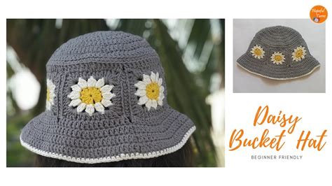 How To Crochet A Daisy Bucket Hat Easy Crochet Bucket Hat Tutorial
