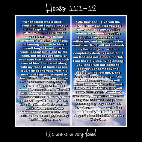 Hosea 11:1-12 - https://www.biblegateway.com/passage?search=Hosea%2011:
