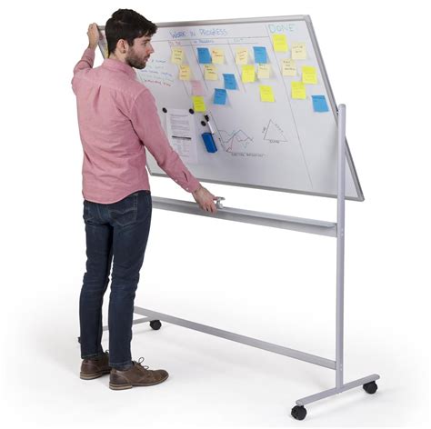 60 X 36 Write On Board Floor Stand W Wheels Dry Erase Double Sided