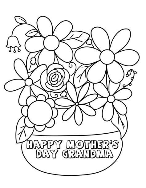 3 "Happy Mother's Day, Grandma" Coloring Pages - Freebie Finding Mom