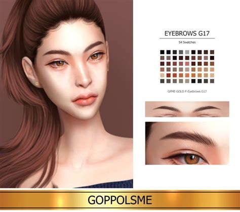 Goppols Me Gpme Gold F Eyebrows G17 Download At Goppolsme Sims 4